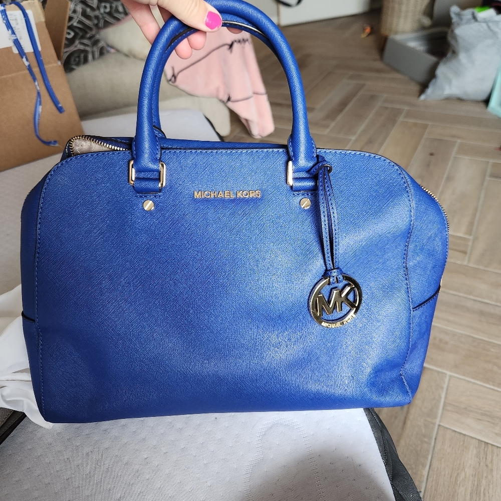 Blue Michael Kors bag